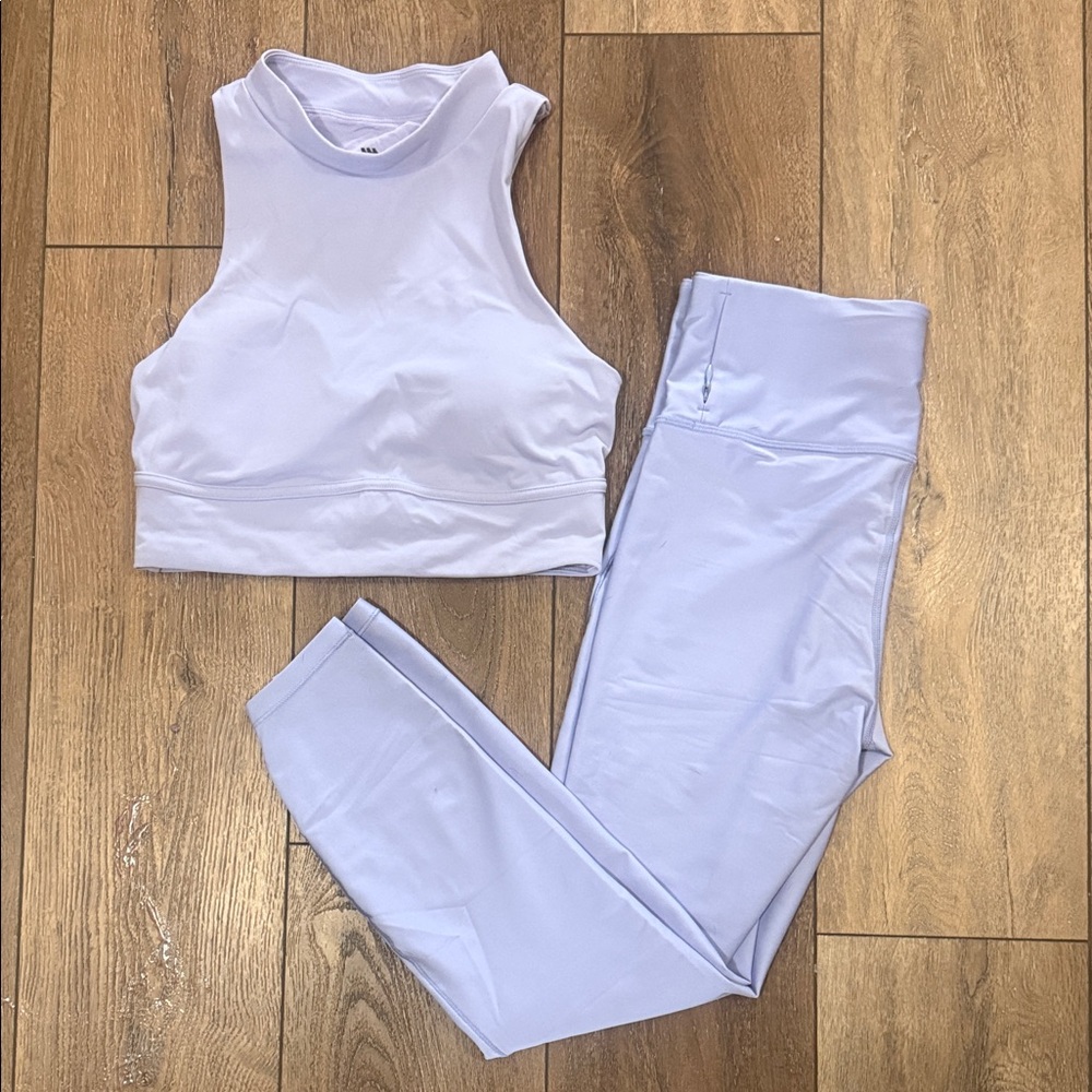 All in Motion Lavender Leggings and Crop Top Set